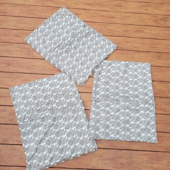 3 Pottery Barn Tessa Patchwork Shams Standard Quilted Classic HTF Rare Home EUC - Picture 4 of 8